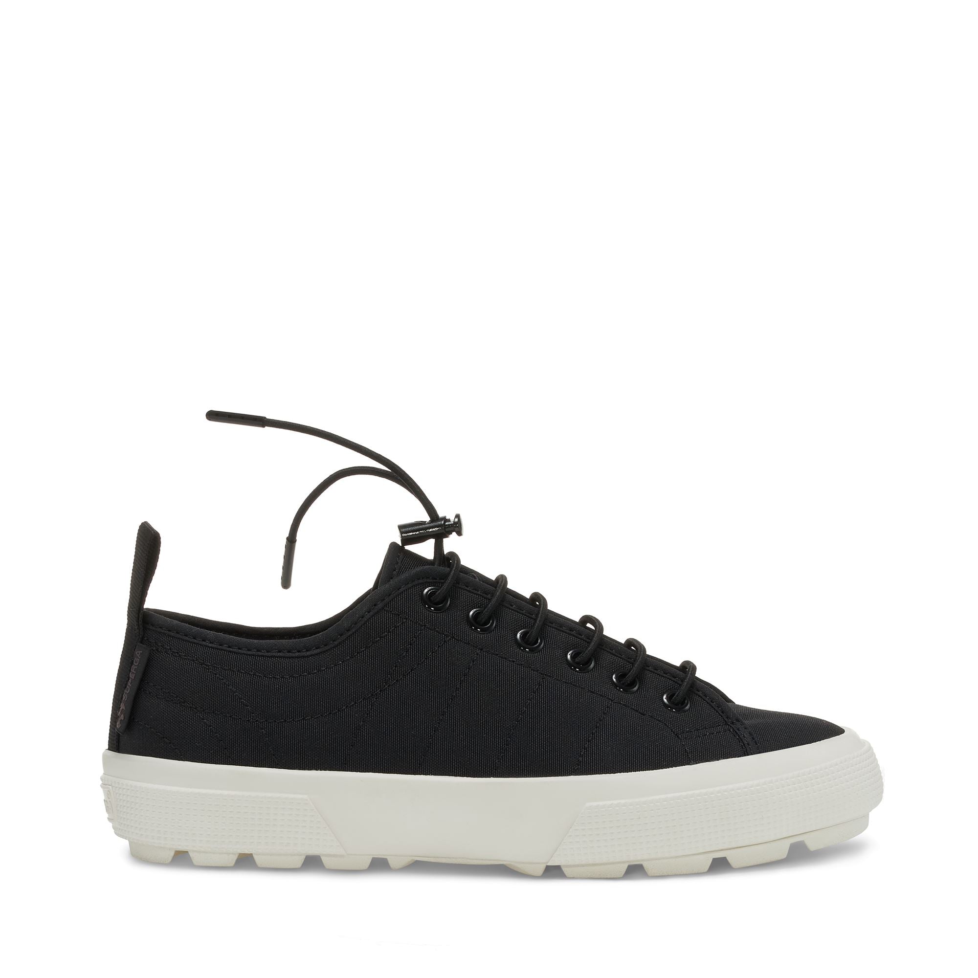 2625 TANK NYLON TREK - Le Superga - Low Cut - Woman - BLACK-F AVORIO