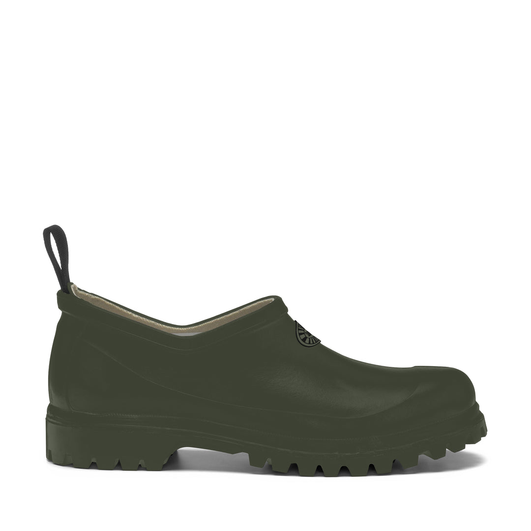 Rubber Boots Unisex 809 RUBBER MULE Low Cut GREEN SHERWOOD Color Draft (jpg Rgb)		