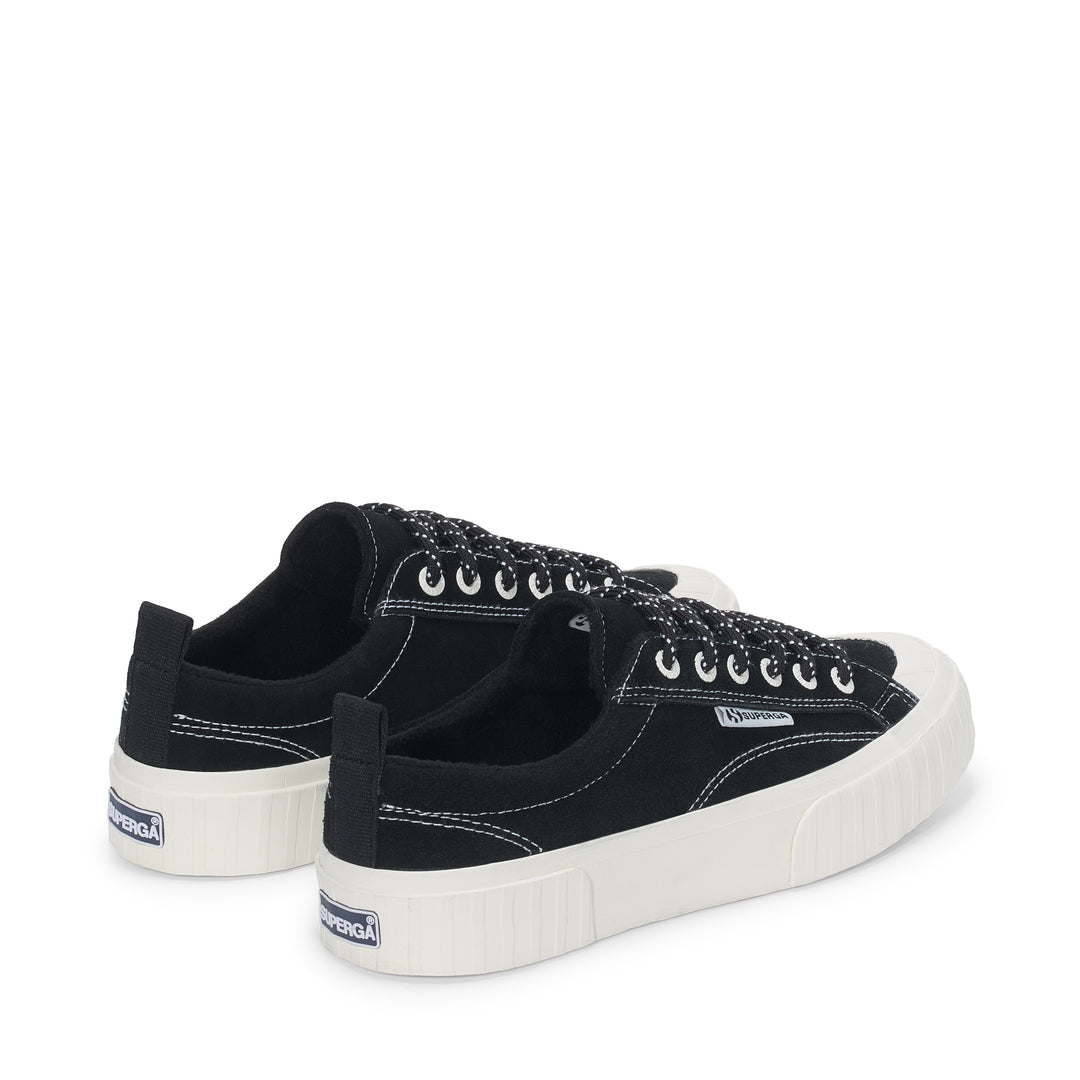 2630 STRIPE SUEDE CONTRAST STITCHING - Sneakers - Basso - Unisex - BLACK-WHITE AVORIO-FAVORIO