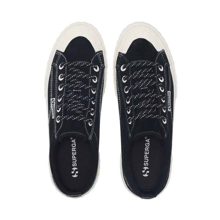 2630 STRIPE SUEDE CONTRAST STITCHING - Sneakers - Basso - Unisex - BLACK-WHITE AVORIO-FAVORIO