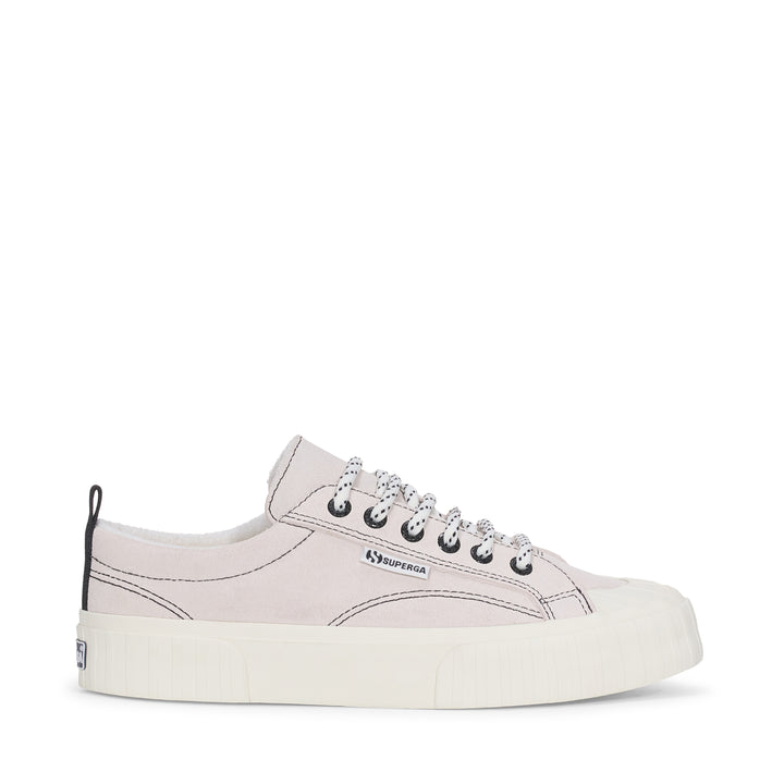 2630 STRIPE SUEDE CONTRAST STITCHING - Sneakers - Basso - Unisex - WHITE AVORIO-BLACK-FAVORIO