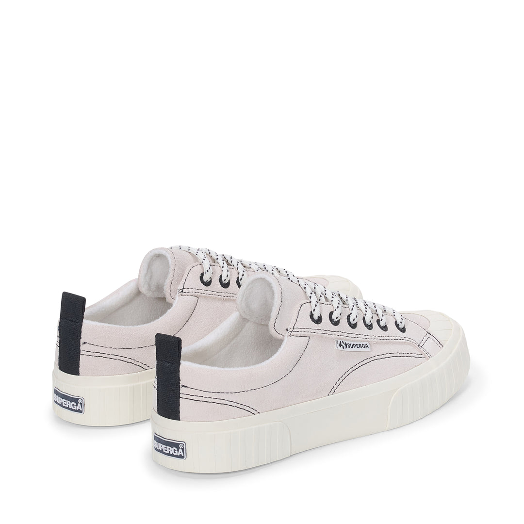 2630 STRIPE SUEDE CONTRAST STITCHING - Sneakers - Basso - Unisex - WHITE AVORIO-BLACK-FAVORIO