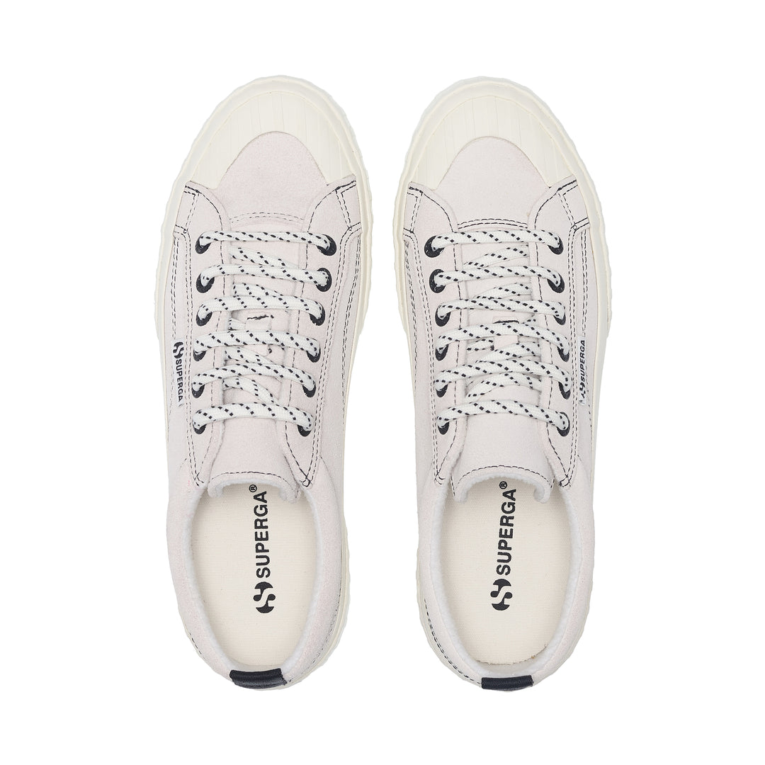 2630 STRIPE SUEDE CONTRAST STITCHING - Sneakers - Basso - Unisex - WHITE AVORIO-BLACK-FAVORIO