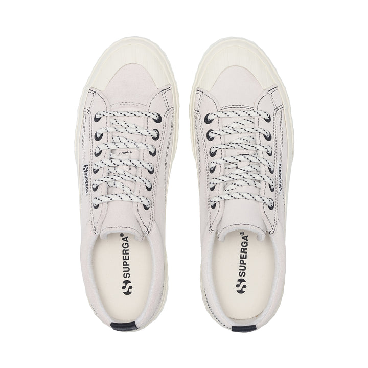 2630 STRIPE SUEDE CONTRAST STITCHING - Sneakers - Basso - Unisex - WHITE AVORIO-BLACK-FAVORIO