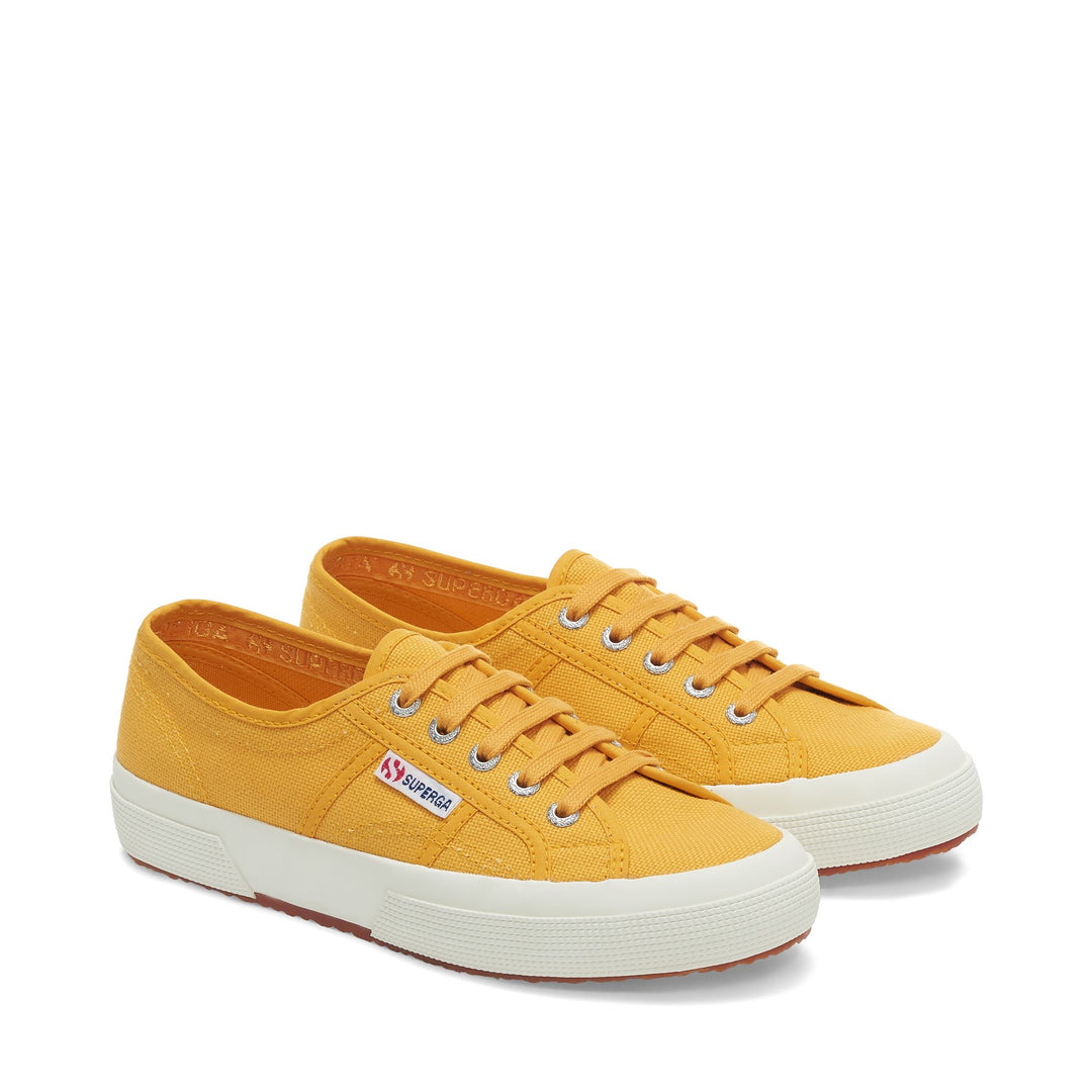 Le Superga Unisex 2750-COTU CLASSIC Sneaker YELLOW BRIGHT-FAVORIO Dressed Front (jpg Rgb)	