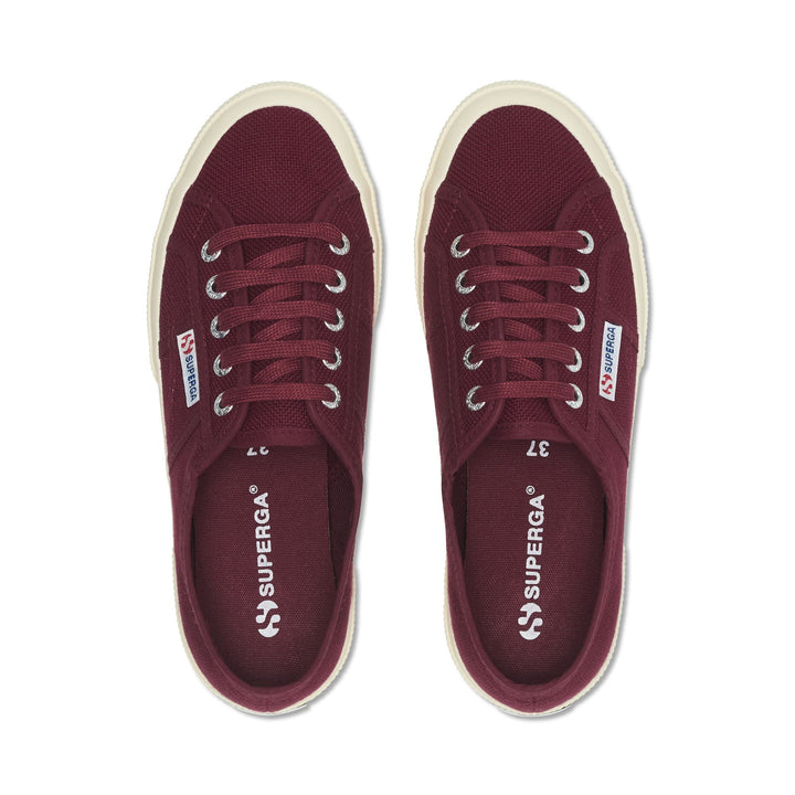 Le Superga Unisex 2750-COTU CLASSIC Sneaker DK BORDEAUX Dressed Back (jpg Rgb)		