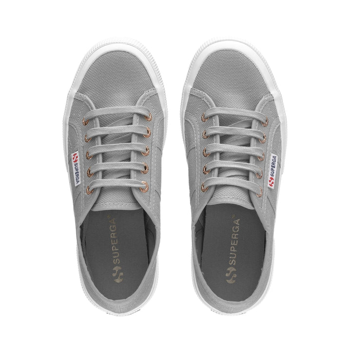 Le Superga Unisex 2750-COTU CLASSIC Sneaker LT GREY-ROSE GOLD Dressed Back (jpg Rgb)		