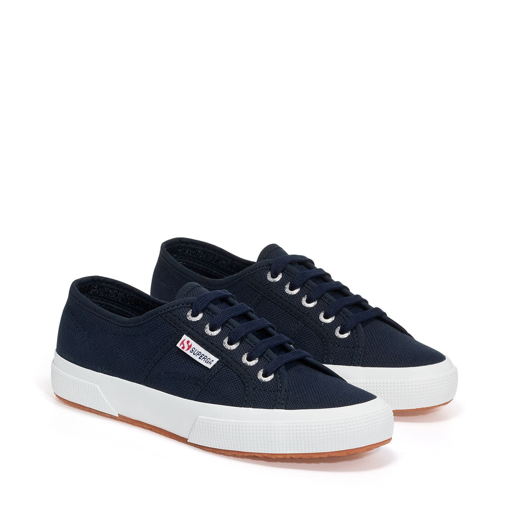 Le Superga Unisex 2750-COTU CLASSIC Sneaker NAVY-FWHITE Dressed Front (jpg Rgb)	