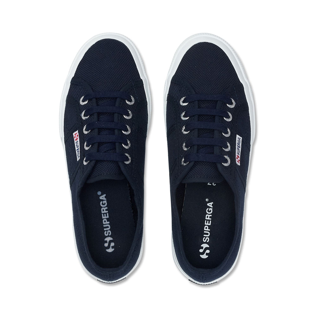 Le Superga Unisex 2750-COTU CLASSIC Sneaker NAVY-FWHITE Dressed Back (jpg Rgb)		