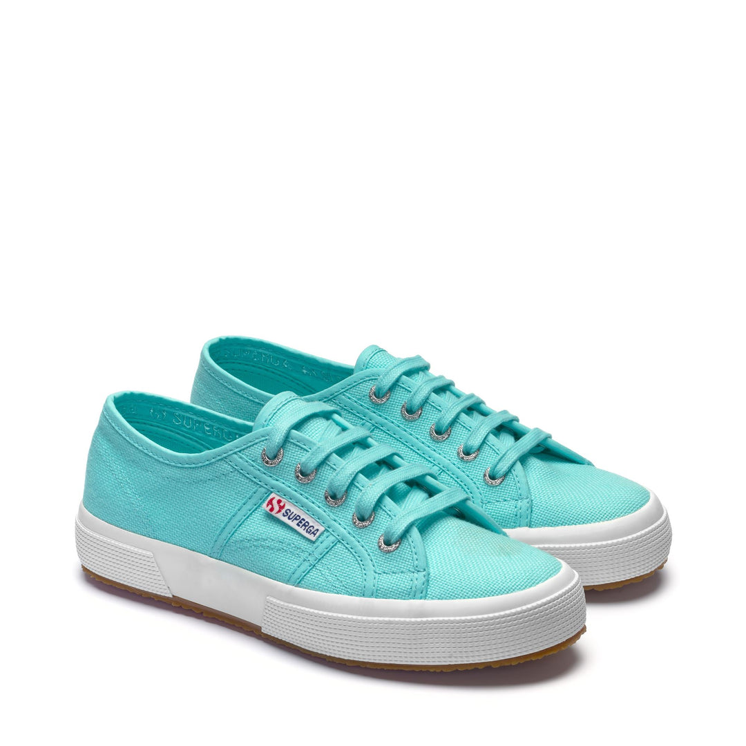 Le Superga Unisex 2750-COTU CLASSIC Sneaker AZURE TURQUOISE Dressed Front (jpg Rgb)	