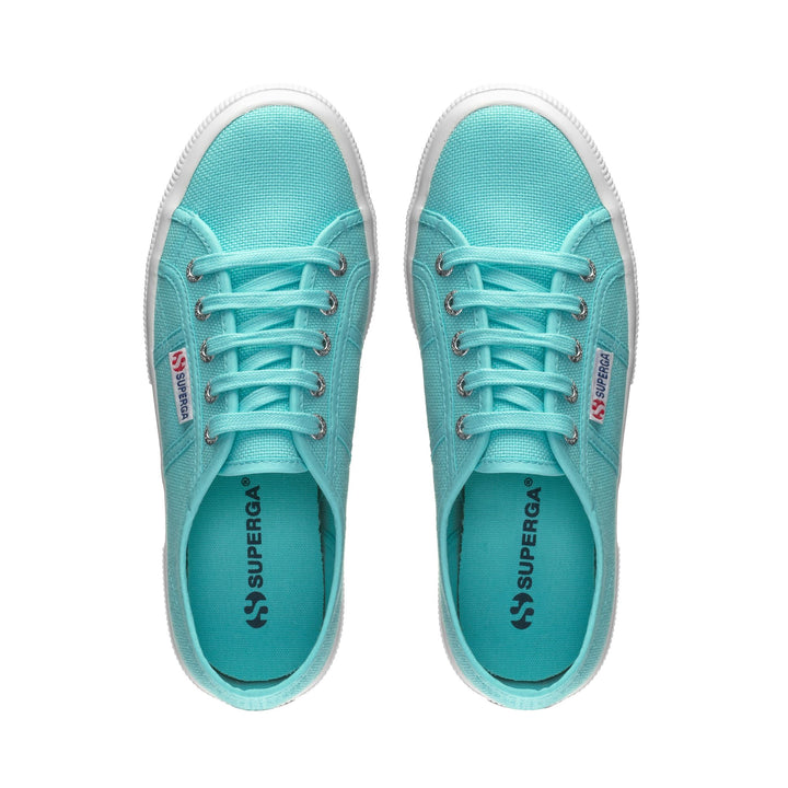 Le Superga Unisex 2750-COTU CLASSIC Sneaker AZURE TURQUOISE Dressed Back (jpg Rgb)		