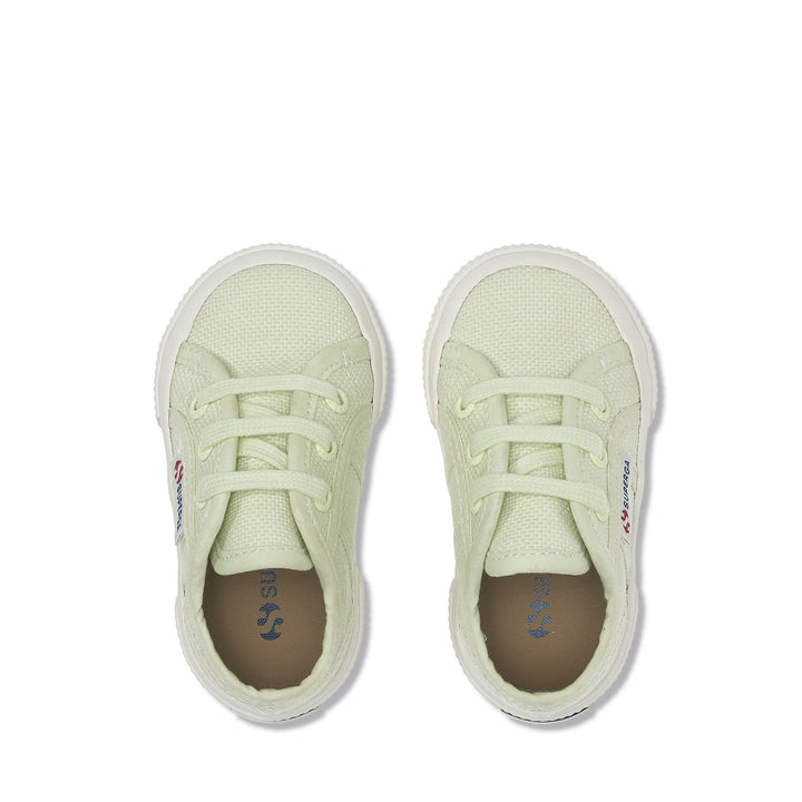 Le Superga Kid unisex 2750 BABY CLASSIC Sneaker GREEN PRIMROSE-F AVORIO Dressed Back (jpg Rgb)		