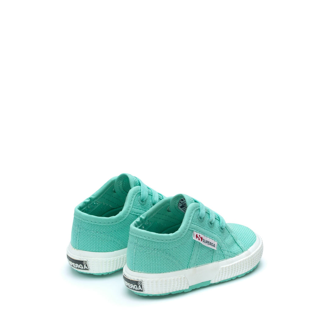 Le Superga Kid unisex 2750 BABY CLASSIC Sneaker AZURE TURQUOISE Dressed Side (jpg Rgb)		