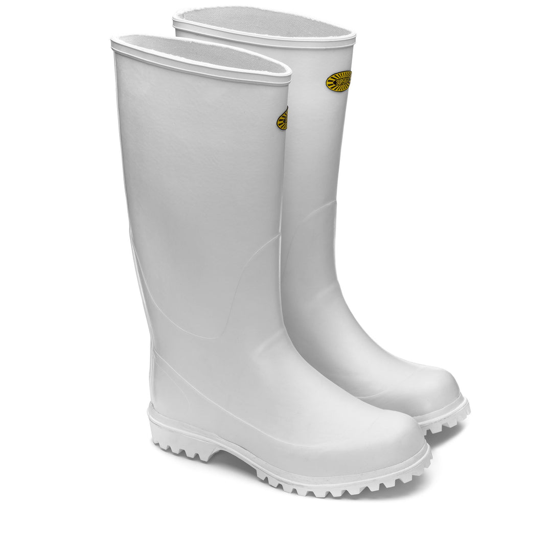 Rubber Boots Unisex 7324-GINOCCHIO ALPINA High Cut WHITE Dressed Front (jpg Rgb)	