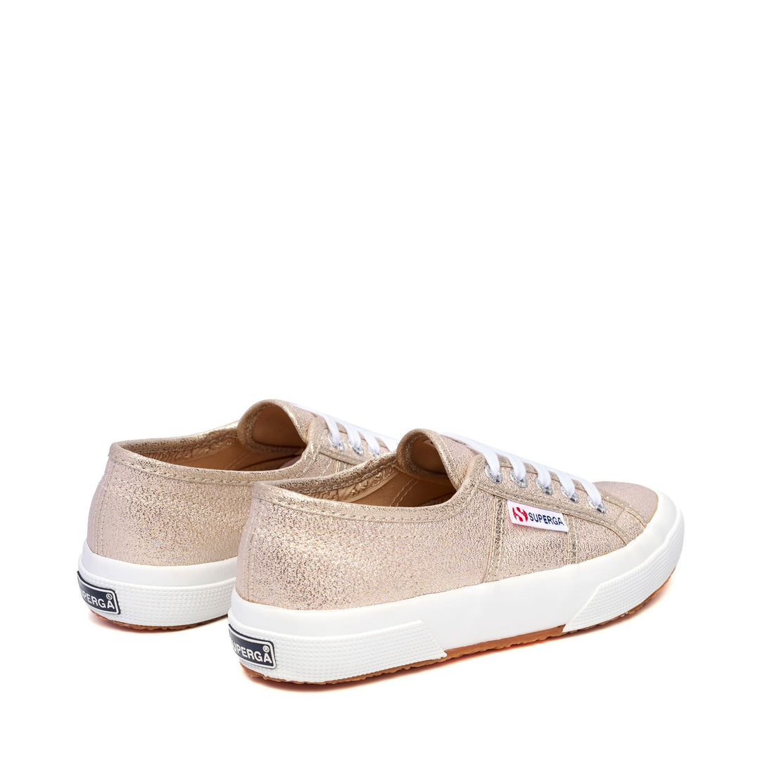 Le Superga Woman 2750-LAMEW Sneaker PALE GOLD Dressed Side (jpg Rgb)		