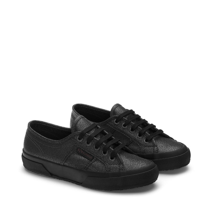 Le Superga Woman 2750-LAMEW Sneaker TOTAL BLACK HEMATITE Dressed Front (jpg Rgb)	