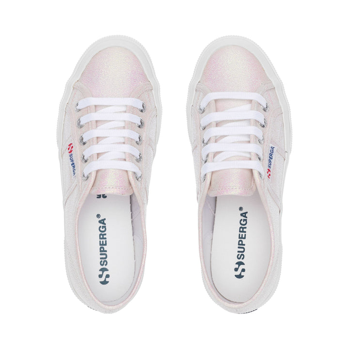 Le Superga Woman 2750-LAMEW Sneaker BEIGE LT IRIDESCENT Dressed Back (jpg Rgb)		