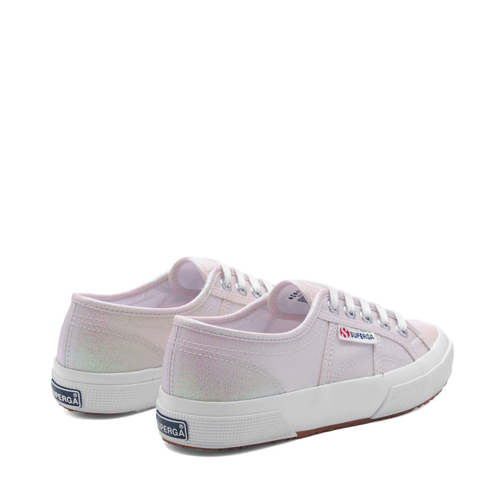 Le Superga Woman 2750-LAMEW Sneaker BEIGE LT IRIDESCENT Dressed Side (jpg Rgb)		