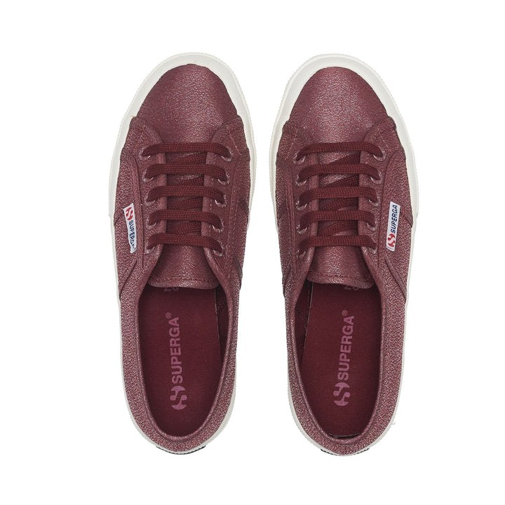 Le Superga Woman 2750-LAMEW Sneaker RED BORDEAUX-FAVORIO Dressed Back (jpg Rgb)		