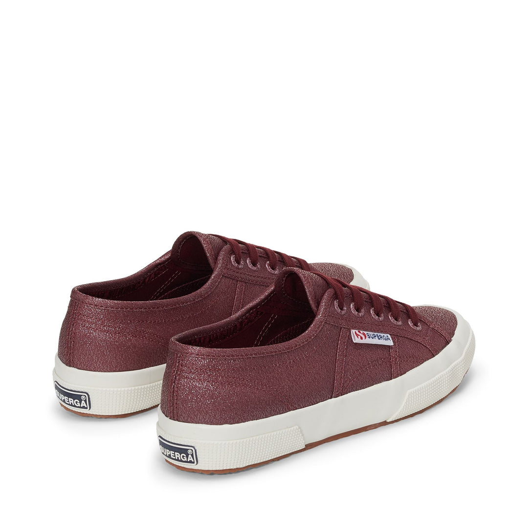 Le Superga Woman 2750-LAMEW Sneaker RED BORDEAUX-FAVORIO Dressed Side (jpg Rgb)		