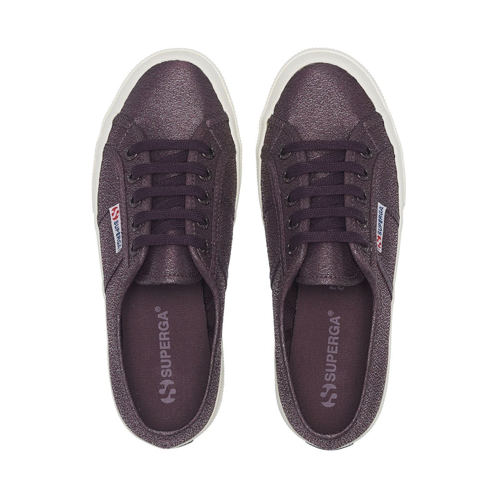 Le Superga Woman 2750-LAMEW Sneaker VIOLET PURPLE-FAVORIO Dressed Back (jpg Rgb)		