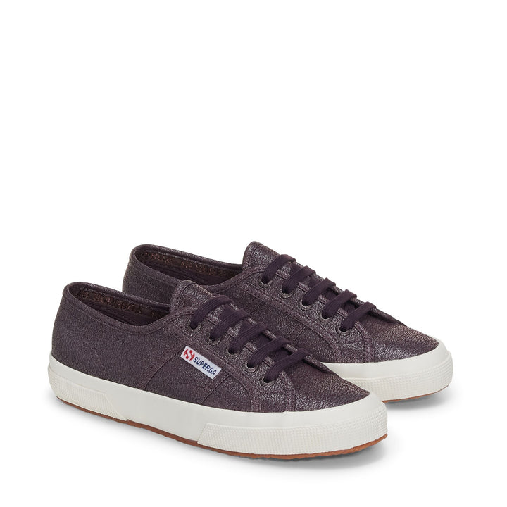 Le Superga Woman 2750-LAMEW Sneaker VIOLET PURPLE-FAVORIO Dressed Front (jpg Rgb)	