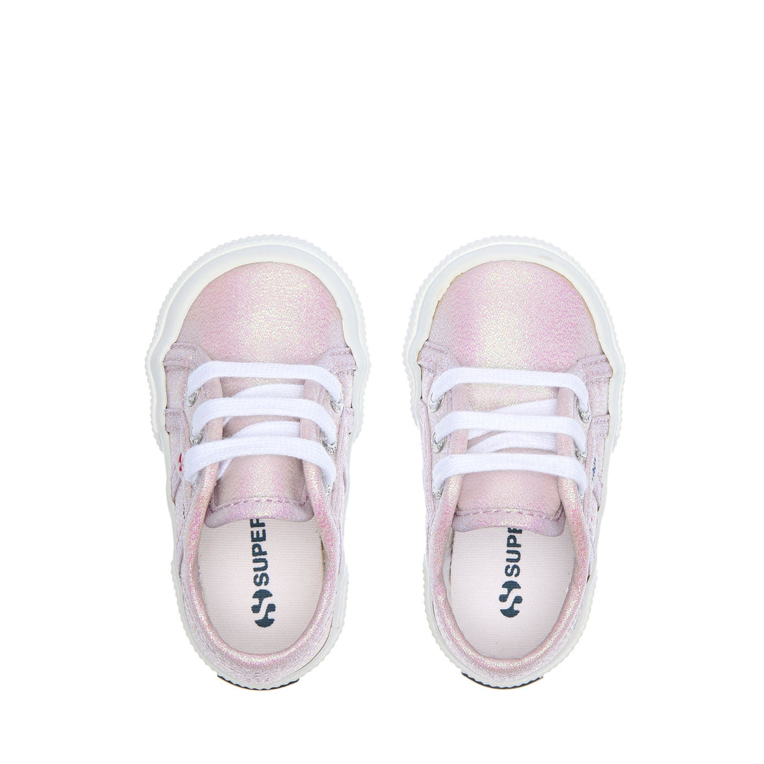 Le Superga Girl 2750-LAMEB Sneaker PASTEL LILLA IRIDESCENT Dressed Back (jpg Rgb)		