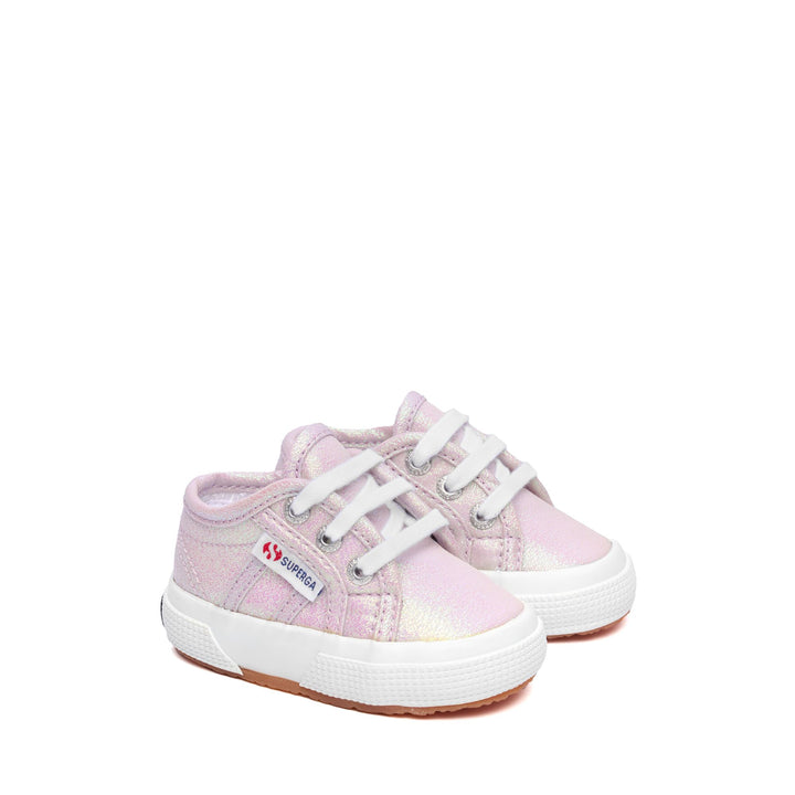 Le Superga Girl 2750-LAMEB Sneaker PASTEL LILLA IRIDESCENT Dressed Front (jpg Rgb)	