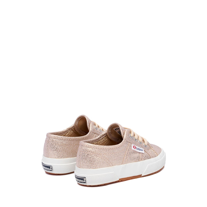 Le Superga Girl 2750-LAMEJ Sneaker PALE GOLD Dressed Side (jpg Rgb)		