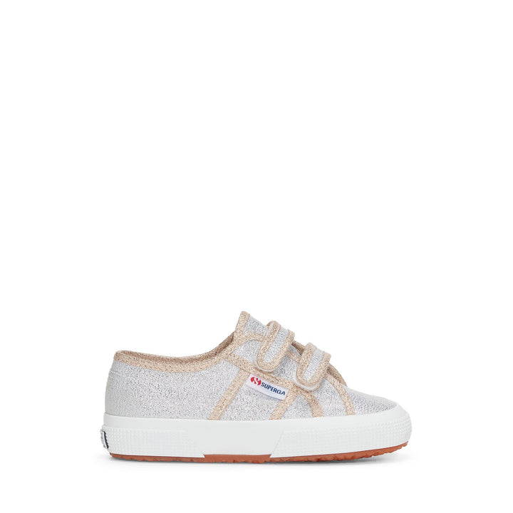 Le Superga Girl 2750-LAMESTRAPJ Sneaker GREY SILVER-GOLD Photo (jpg Rgb)			