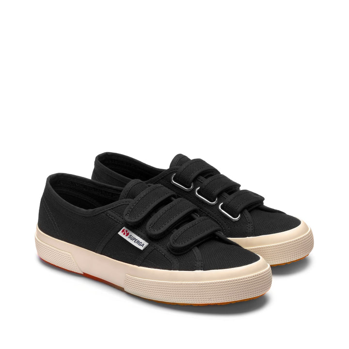 Le Superga Unisex 2750-COT3STRAPU Sneaker BLACK Dressed Front (jpg Rgb)	