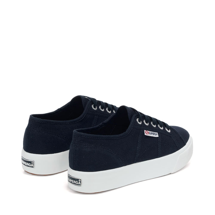 Le Superga Unisex 2730-COTU Sneaker NAVY-FWHITE Dressed Side (jpg Rgb)		