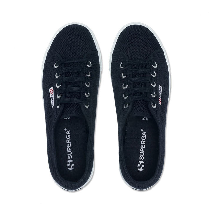 Le Superga Unisex 2730-COTU Sneaker NAVY-FWHITE Dressed Back (jpg Rgb)		