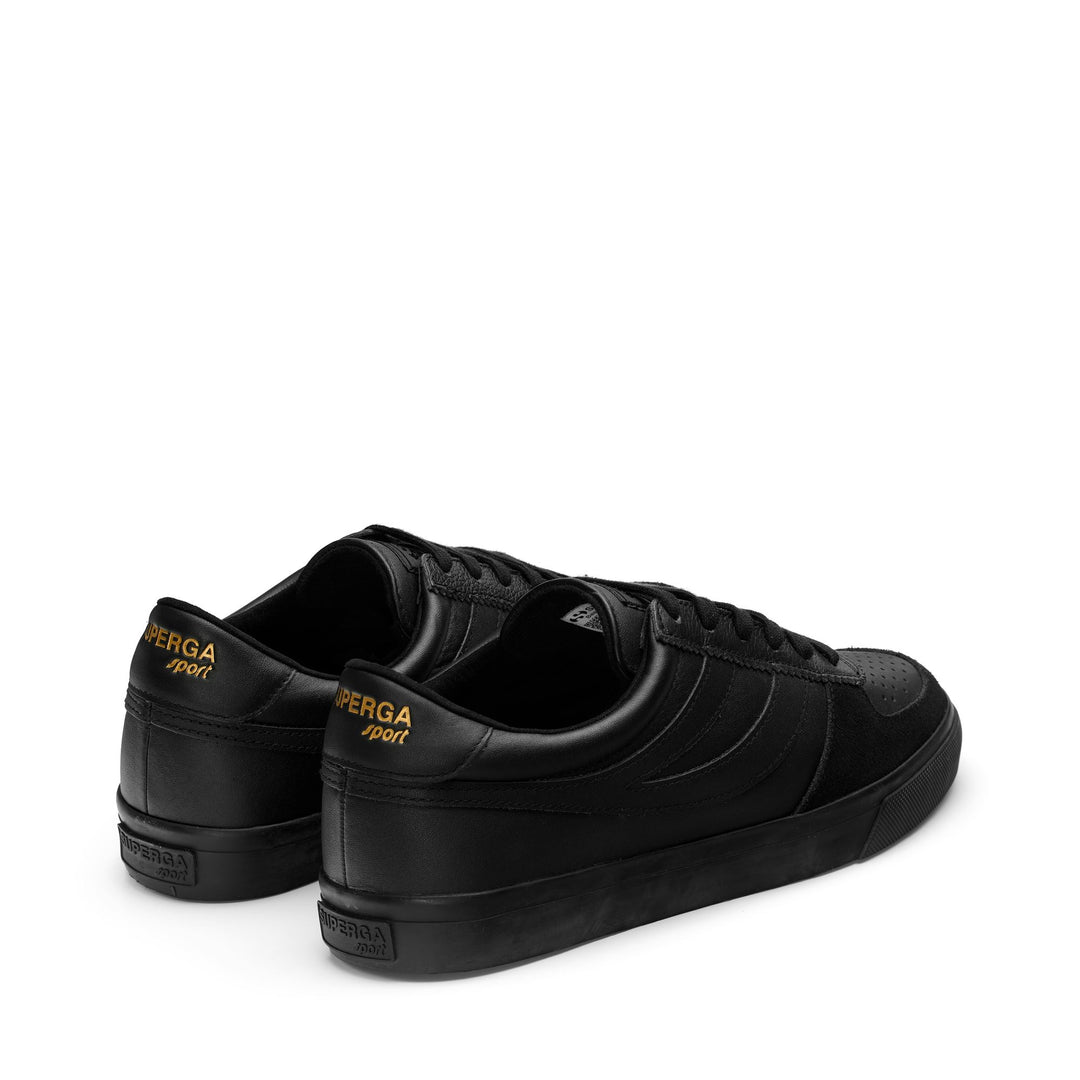 Sneakers Unisex 2846-SEATTLE LEAU Low Cut TOTAL BLACK Dressed Side (jpg Rgb)		