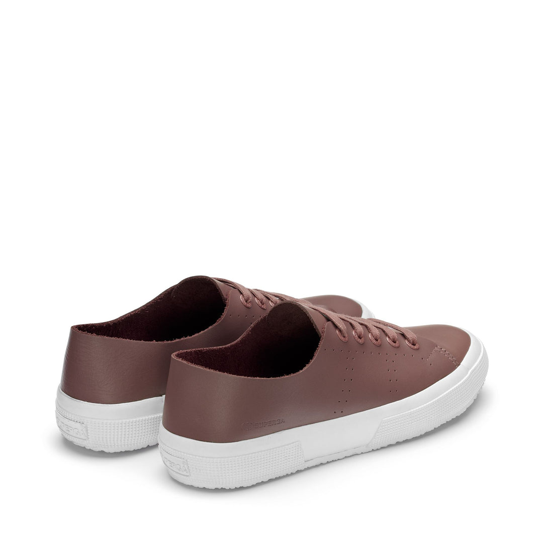 Le Superga Unisex 2750 MORPHING MULE LEATHER Low Cut ROSE BURLWOOD Dressed Side (jpg Rgb)		