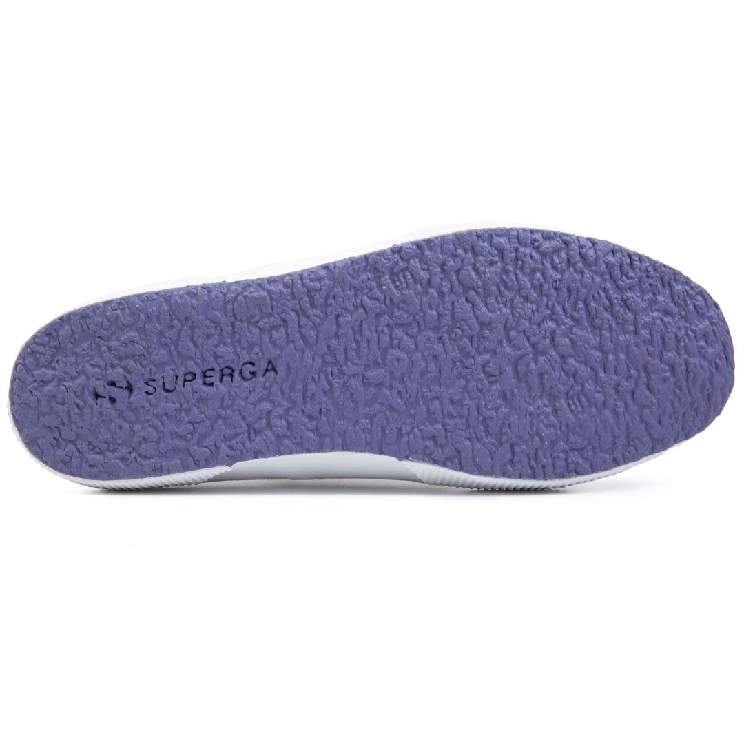 Le Superga Unisex 2750-COTCONTRASTU Sneaker WHITE-VIOLET PURPLE Dressed Front Double		