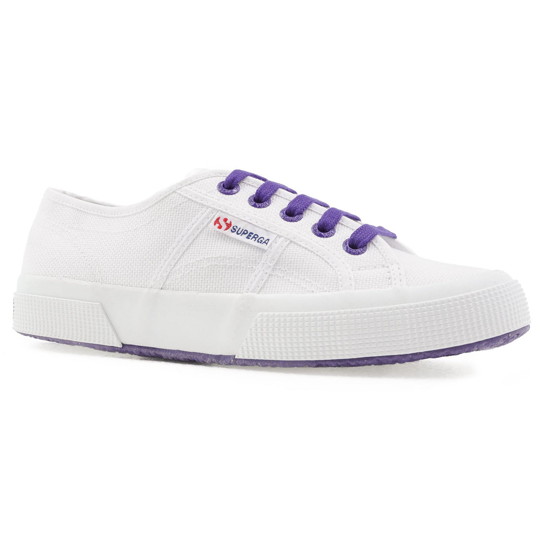 Le Superga Unisex 2750-COTCONTRASTU Sneaker WHITE-VIOLET PURPLE Detail Double				