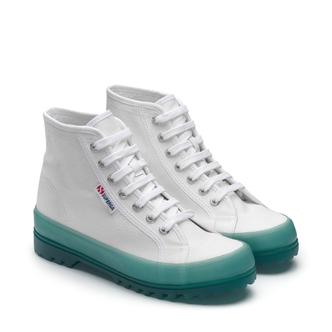 Ankle Boots Unisex 2341 ALPINA JELLYGUM COTU Laced WHITE-BLUE LT CRYSTAL Dressed Front (jpg Rgb)	