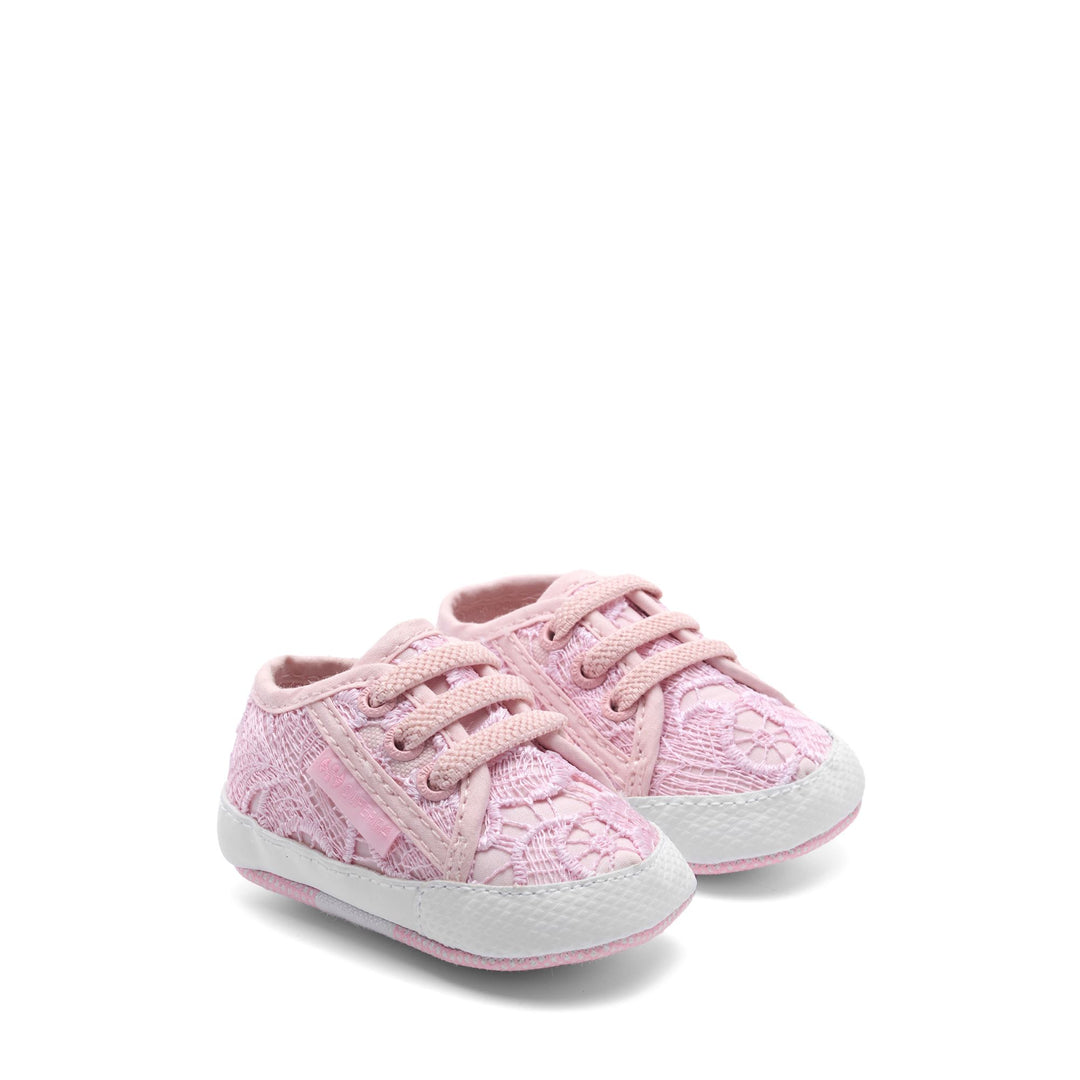 Sneakers Girl 4006-MACRAMEB Low Cut PINK ISH-FAVORIO Dressed Front (jpg Rgb)	