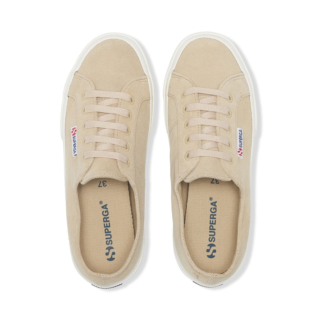 Le Superga Unisex 2750 SUEDE Sneaker BEIGE LT-FAVORIO Dressed Back (jpg Rgb)		