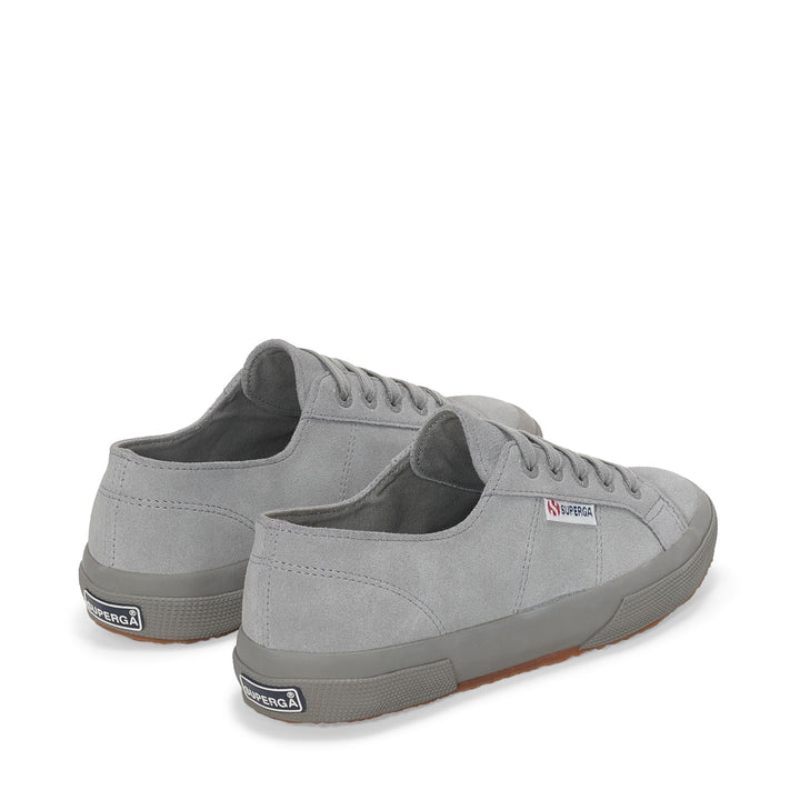 Le Superga Unisex 2750 SUEDE Sneaker FULL GREY MID Dressed Side (jpg Rgb)		