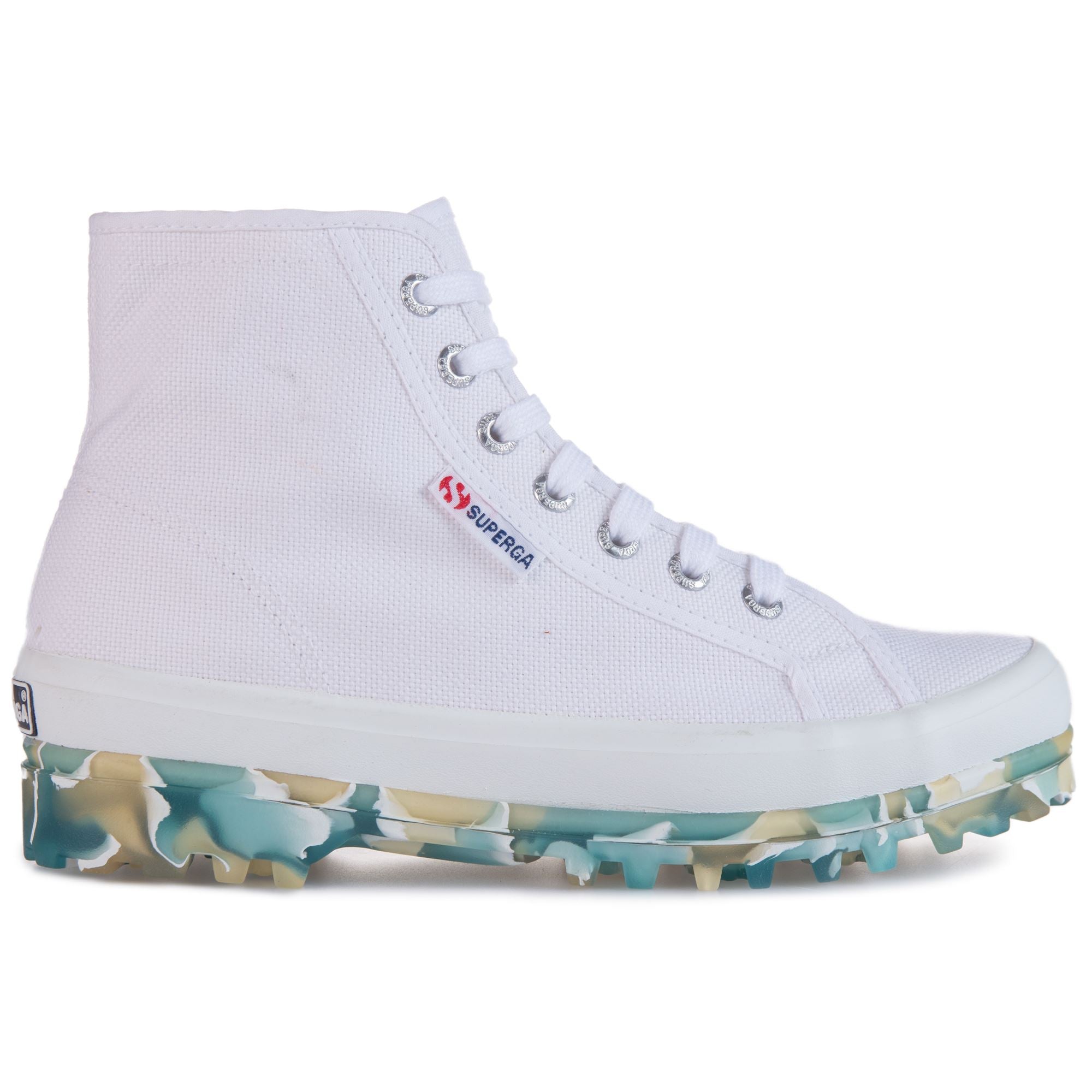 Ankle Boots Unisex 2341 ALPINA MARBLEGUM Laced WHITE BEIGE SAND GREEN TEAL Superga