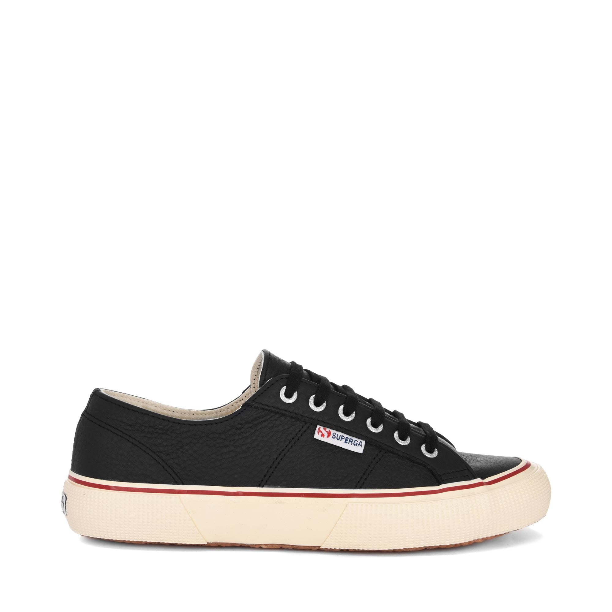 2490 BOLD SOFT TUMBLED LEATHER Le Superga Sneaker Unisex BLACK