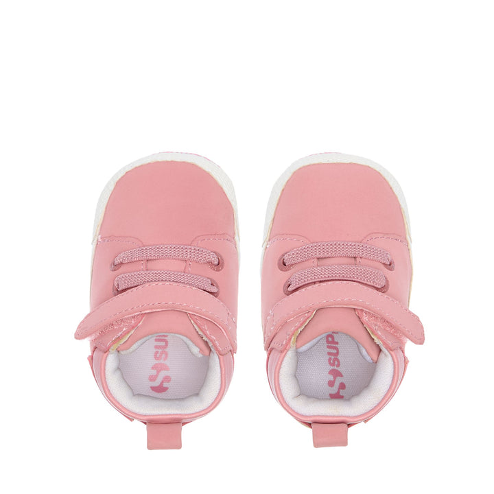 Sneakers Kid unisex 4015 BABY SYNTHETIC MATERIAL Mid Cut PINK PALE LILAC Dressed Back (jpg Rgb)		