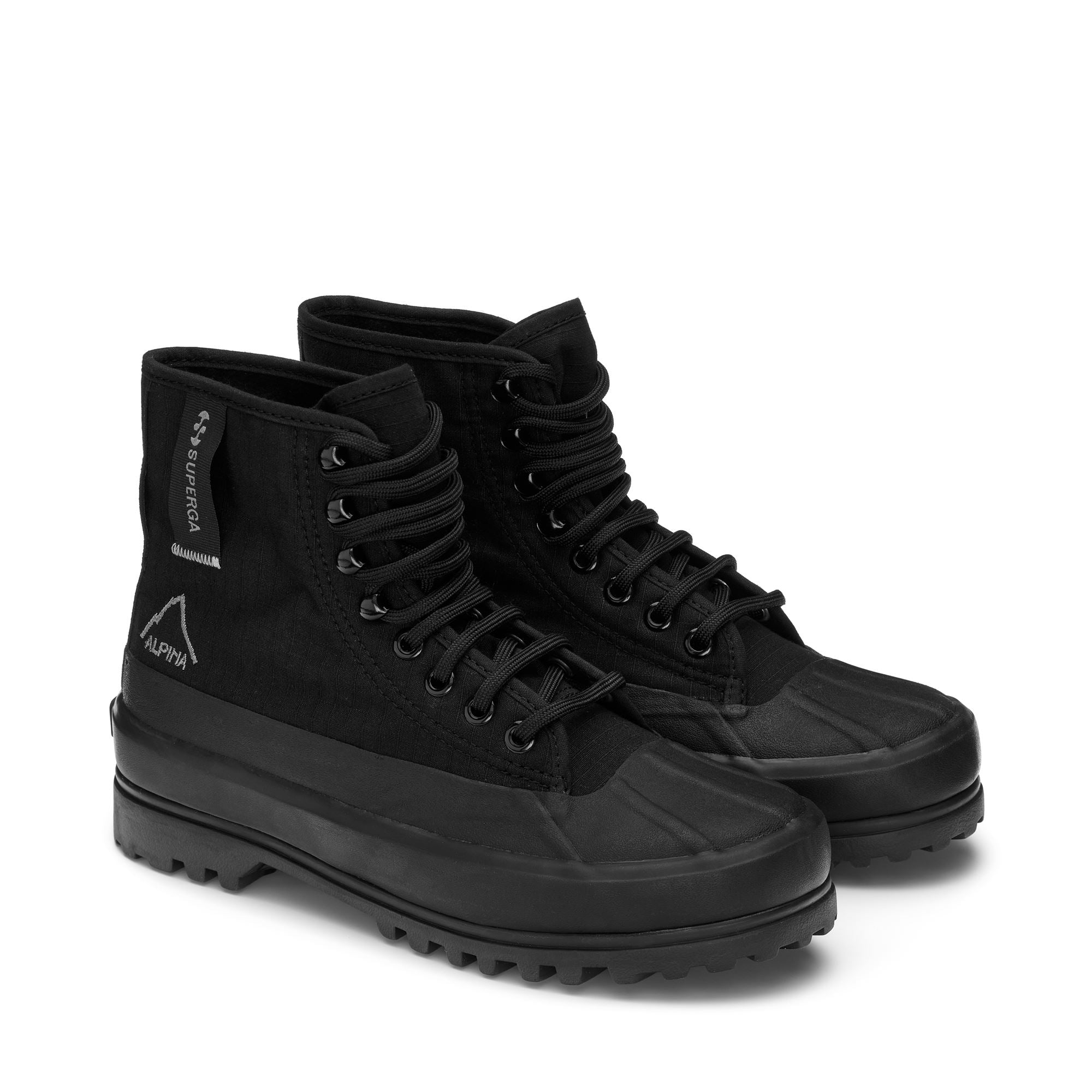 Ankle Boots Unisex 2481 ALPINA RIPSTOP Allacciata TOTAL BLACK
