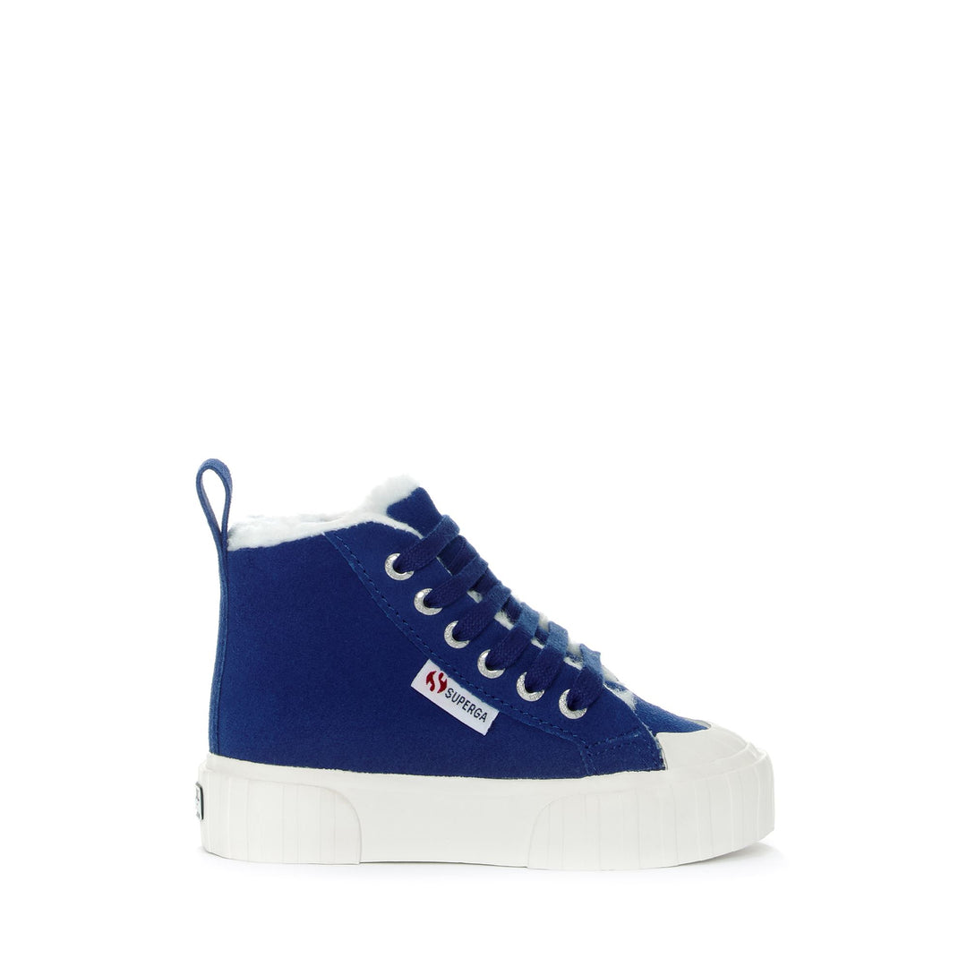 Sneakers Kid unisex 2696 KIDS STRIPE SUEDE Mid Cut BLUE ROYAL-FAVORIO Photo (jpg Rgb)			