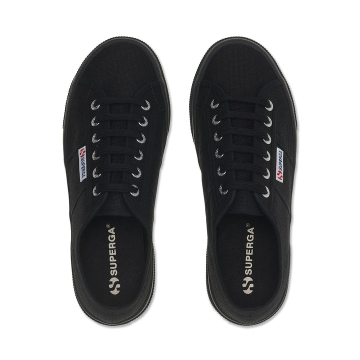 Lady Shoes Unisex 2740 PLATFORM Wedge FULL BLACK Dressed Back (jpg Rgb)		