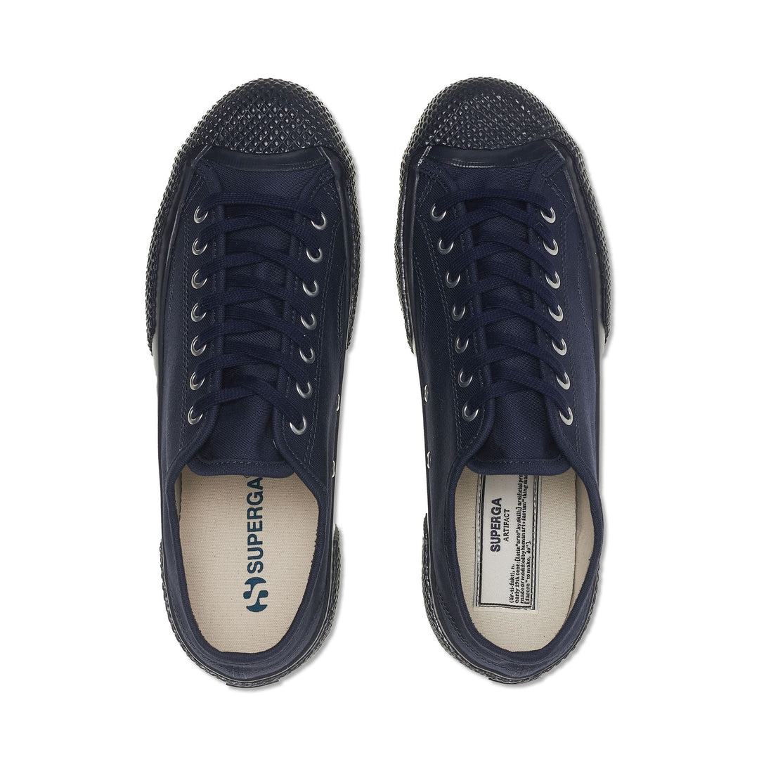 Sneakers Man 2434 BK SATEEN Low Cut NAVY Dressed Back (jpg Rgb)		