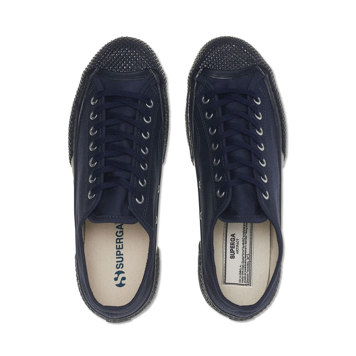 Sneakers Man 2434 BK SATEEN Low Cut NAVY Dressed Back (jpg Rgb)		