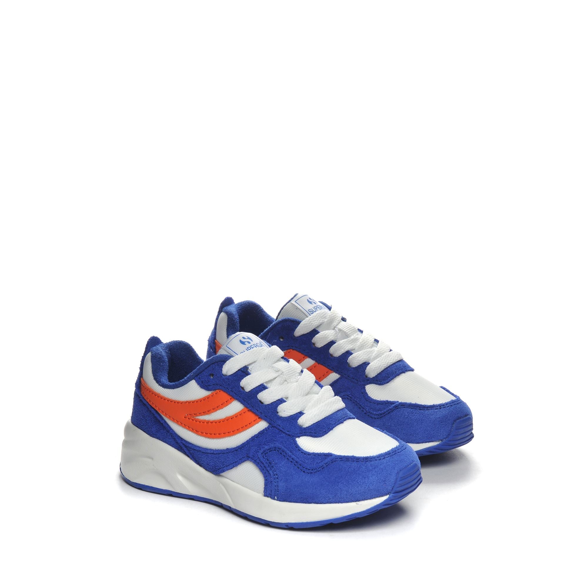 4073 KIDS TRAINING POLY SUEDE Sneakers Low Cut Kid unisex BLUE ROYAL WHITE ORANGE